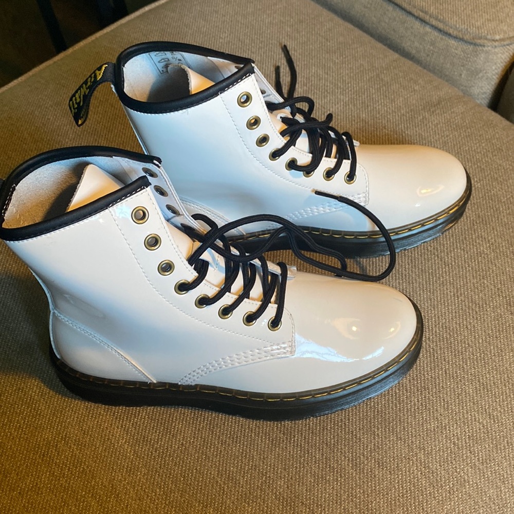 Brand new white doc martens